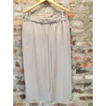 Womens Maxi Skirt XXL Grey Elastic Waist Drawstring Pockets Cotton Blend