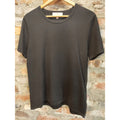 Laurie Felt Womens Black Knit Top L Crew Neck Pullover Short Sleeve