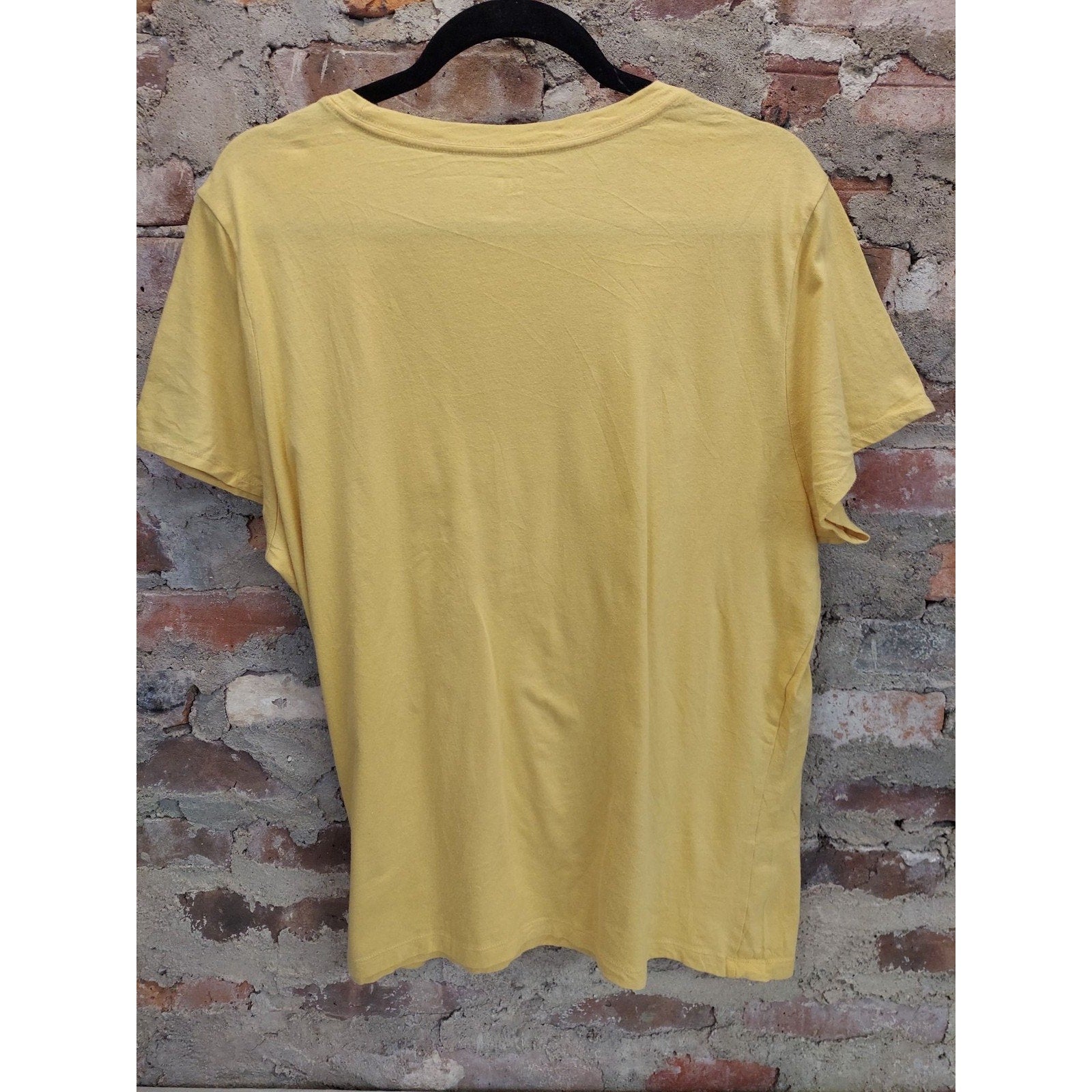 Gap Womens T-Shirt XXL Yellow Logo Graphic Tee Crewneck Short Sleeve