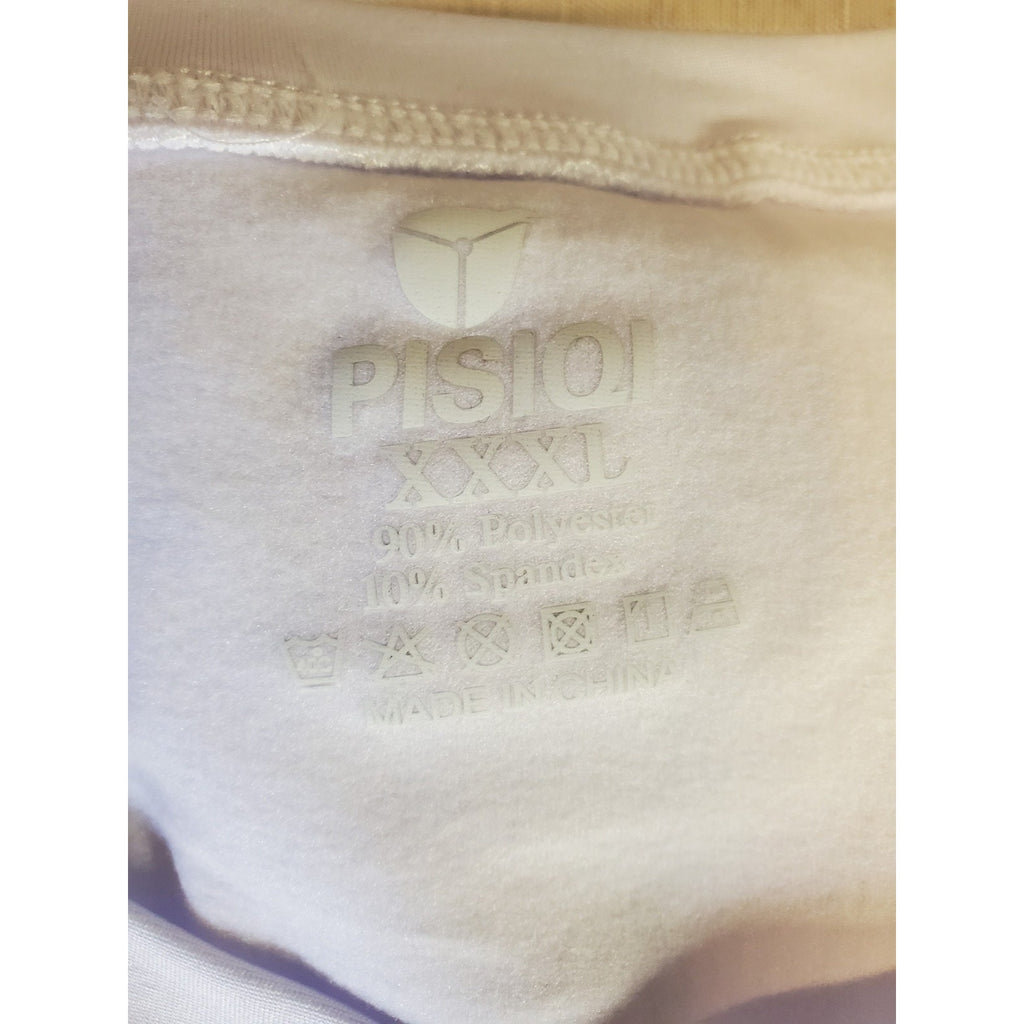 PISIO Mens Base Layer Thermal Set XXXL White Polyester Spandex