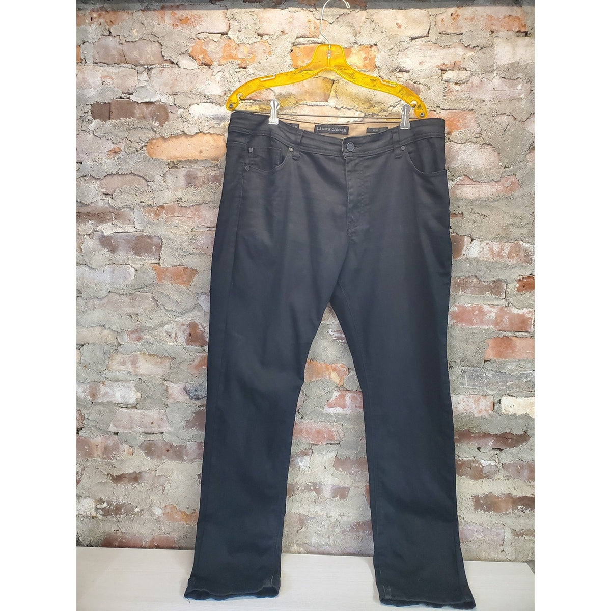Jack & Jones Mens Black W34 L32 Straight Leg Denim Jeans Casual Pants