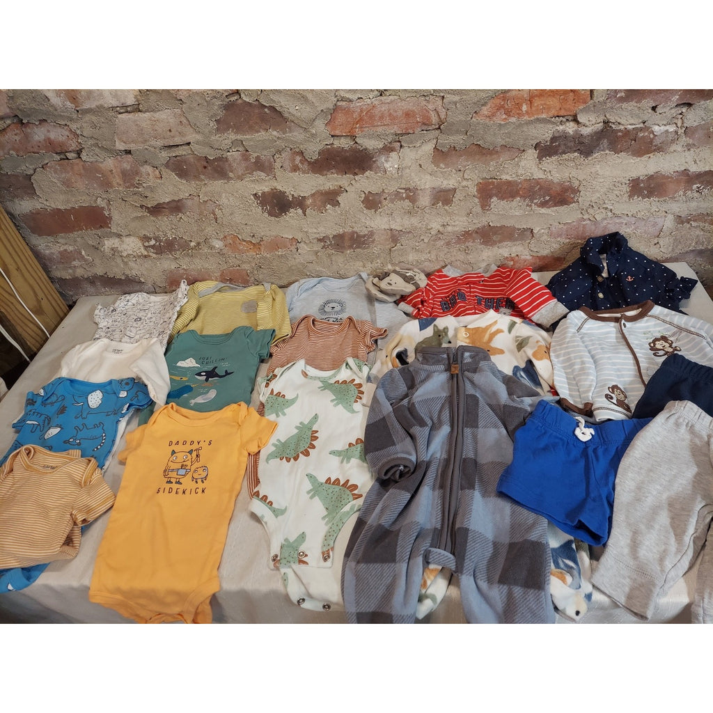 Carter's Baby Infant Lot Bundle 3 Months Bodysuits Sleepers Pants Multicolor