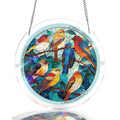 Stained Glass Suncatcher Puzzle DIY Kit Birds Window Hanging 73 pcs 7.4" Gift
