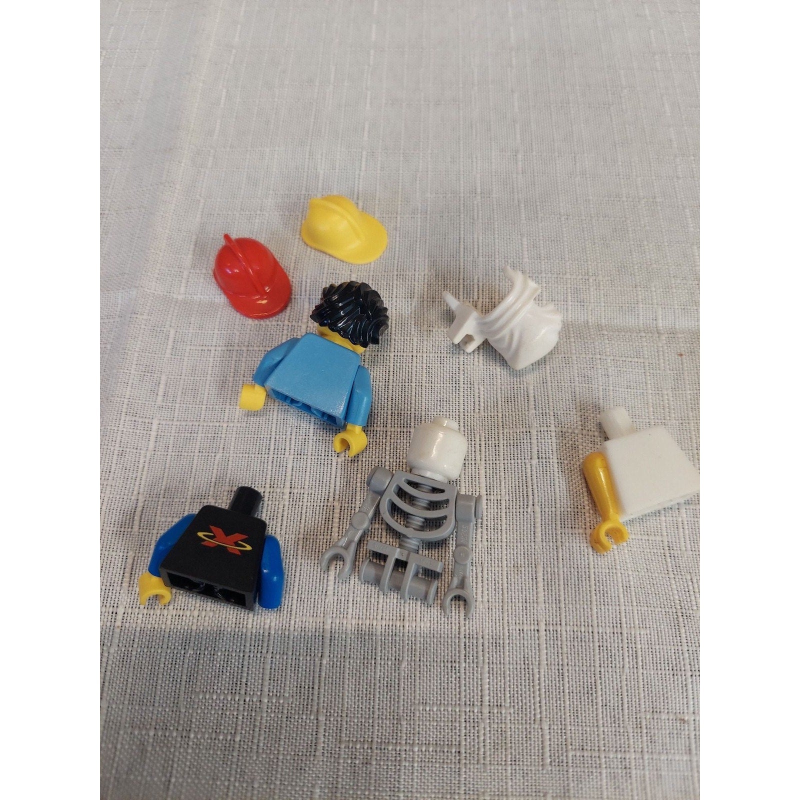 LEGO Minifigure Parts Lot Bundle Skeleton Torso Head Hair Hats Accessories