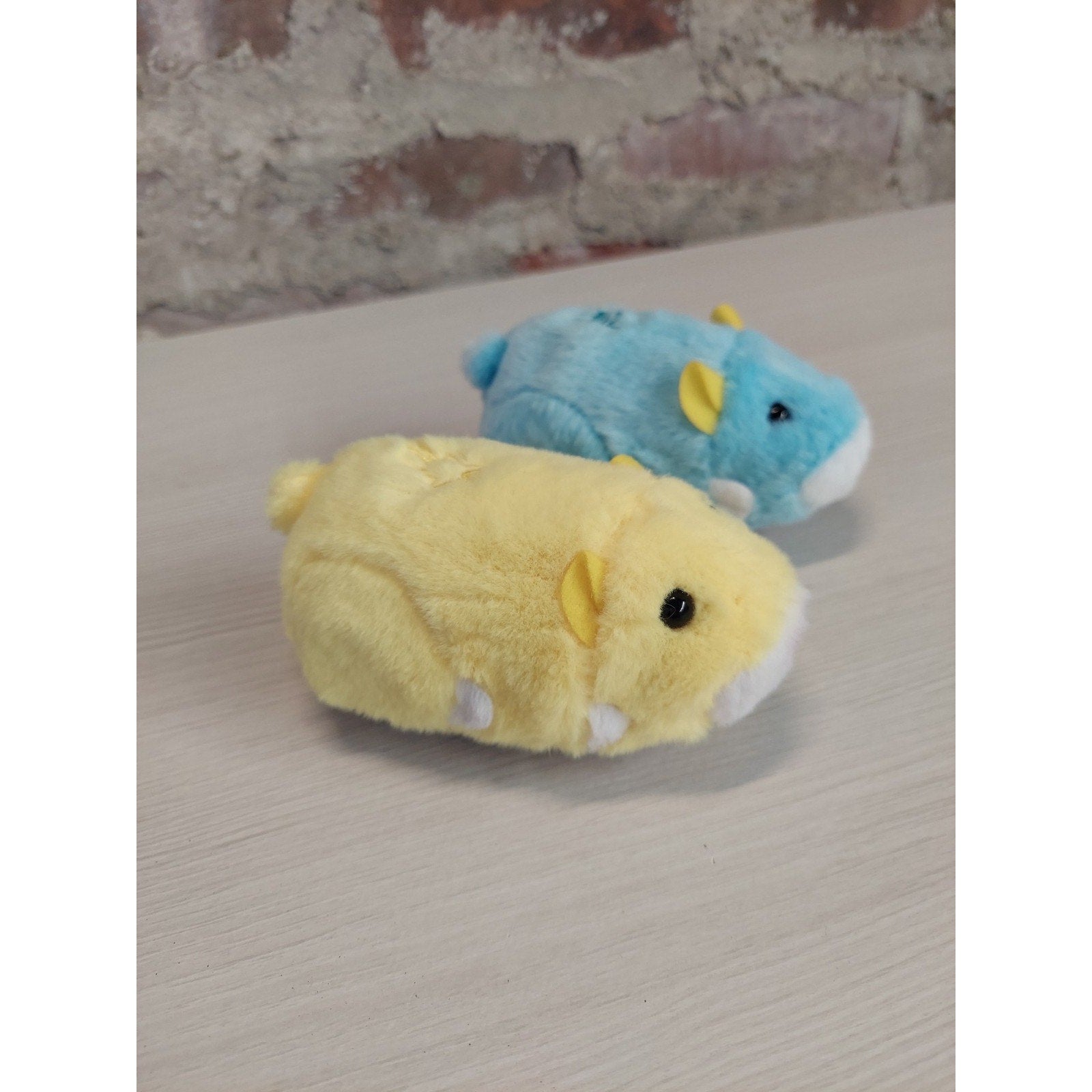 ZhuZhu Pets Robotic Hamster Toy Electronic Moving Plush 2 Pack Yellow Blue