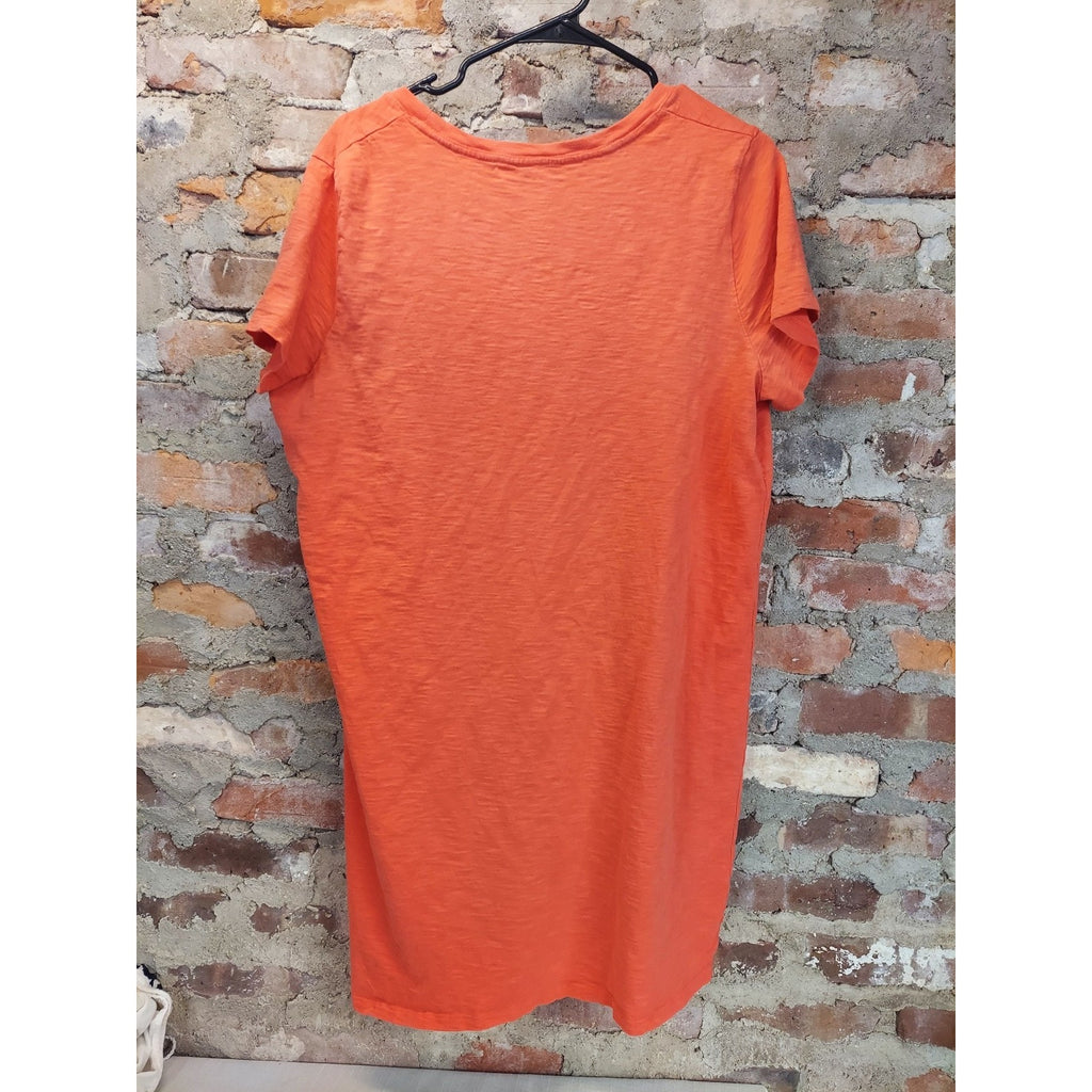 Universal Thread Womens T-Shirt Dress XXL Orange Short Sleeve Scoop Neck Casual