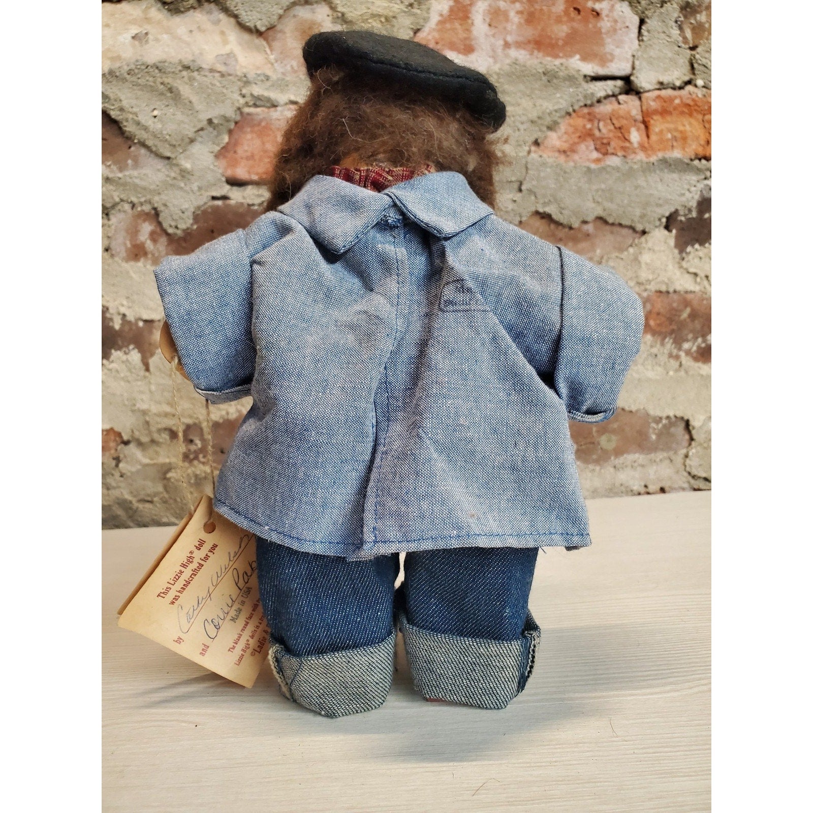 Lizzie High Doll Handcrafted Vintage 1991 Beret Braids Denim Outfit 9 Inch