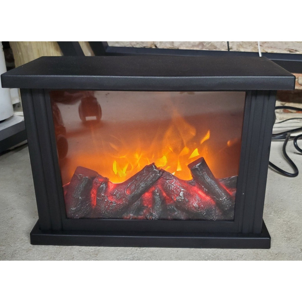 LED Fireplace Realistic Flame Effect Light Tabletop Portable Battery Operated
