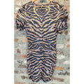 Free People Womens Dress Size M Black Multicolor Zebra Print Short Sleeve Mini