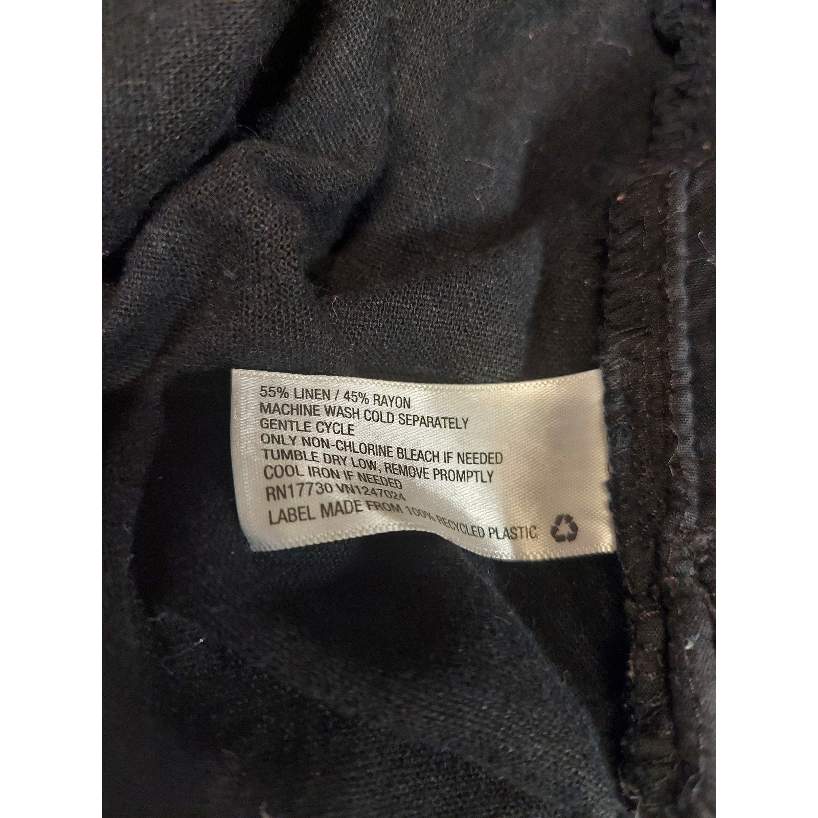 Universal Thread Womens Shorts XXL Black Linen Rayon Blend Elastic Waist Pull On