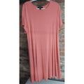 Forever 21+ Womens Plus Size Dress 2X Peach Short Sleeve Lace Up Back
