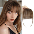 Womens Clip In Hair Bangs Brown Fringe Extension Natural Style Hairpiece