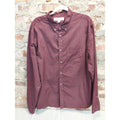 Old Navy Mens Button Down Shirt Slim Fit XXL Long Sleeve Burgundy Red Casual