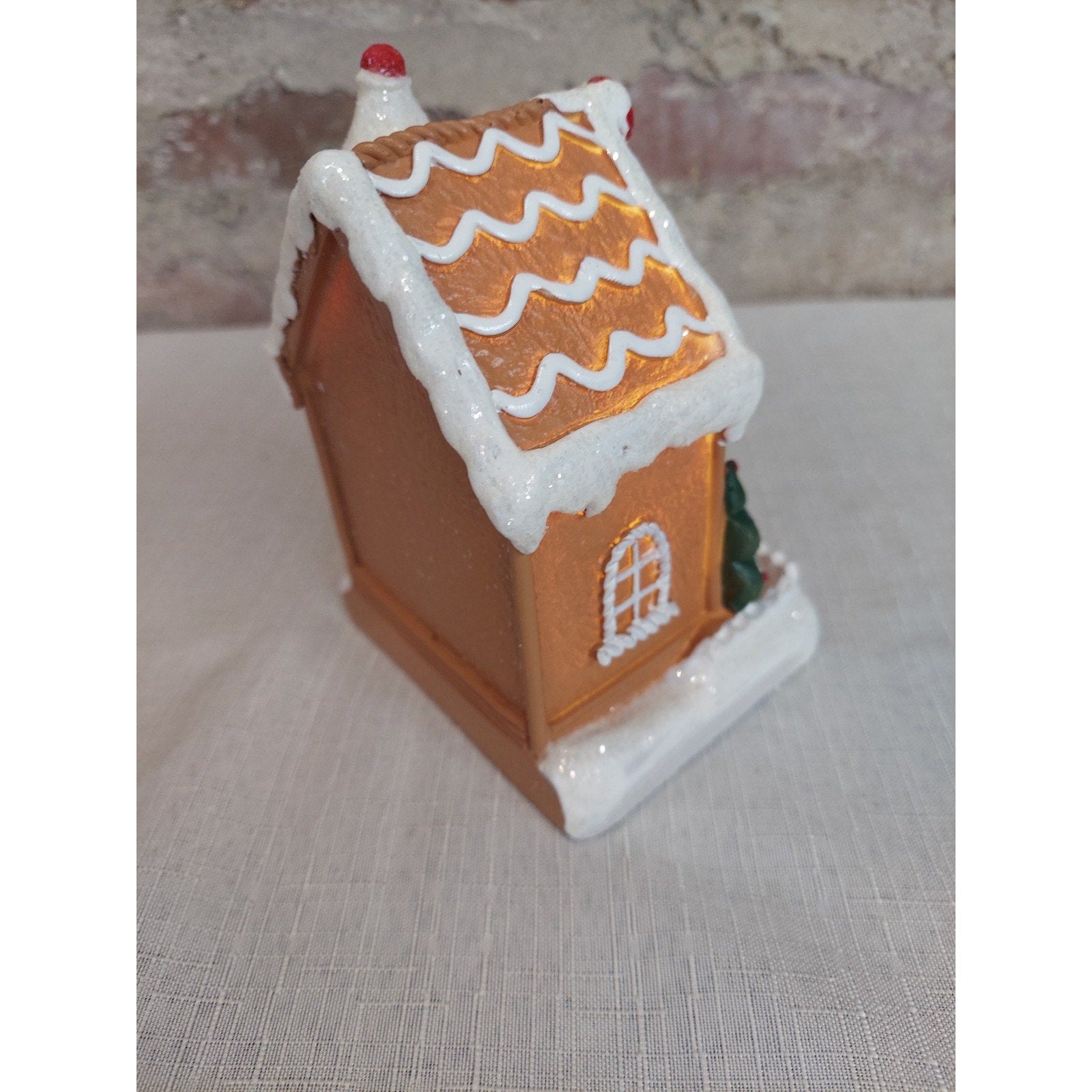 Christmas Gingerbread House Light Up Holiday Decor Miniature Battery Operated