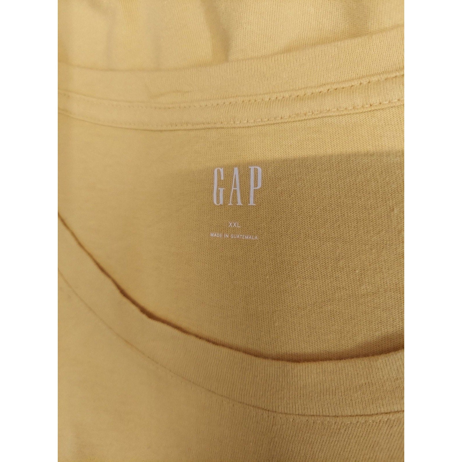 Gap Womens T-Shirt XXL Yellow Logo Graphic Tee Crewneck Short Sleeve