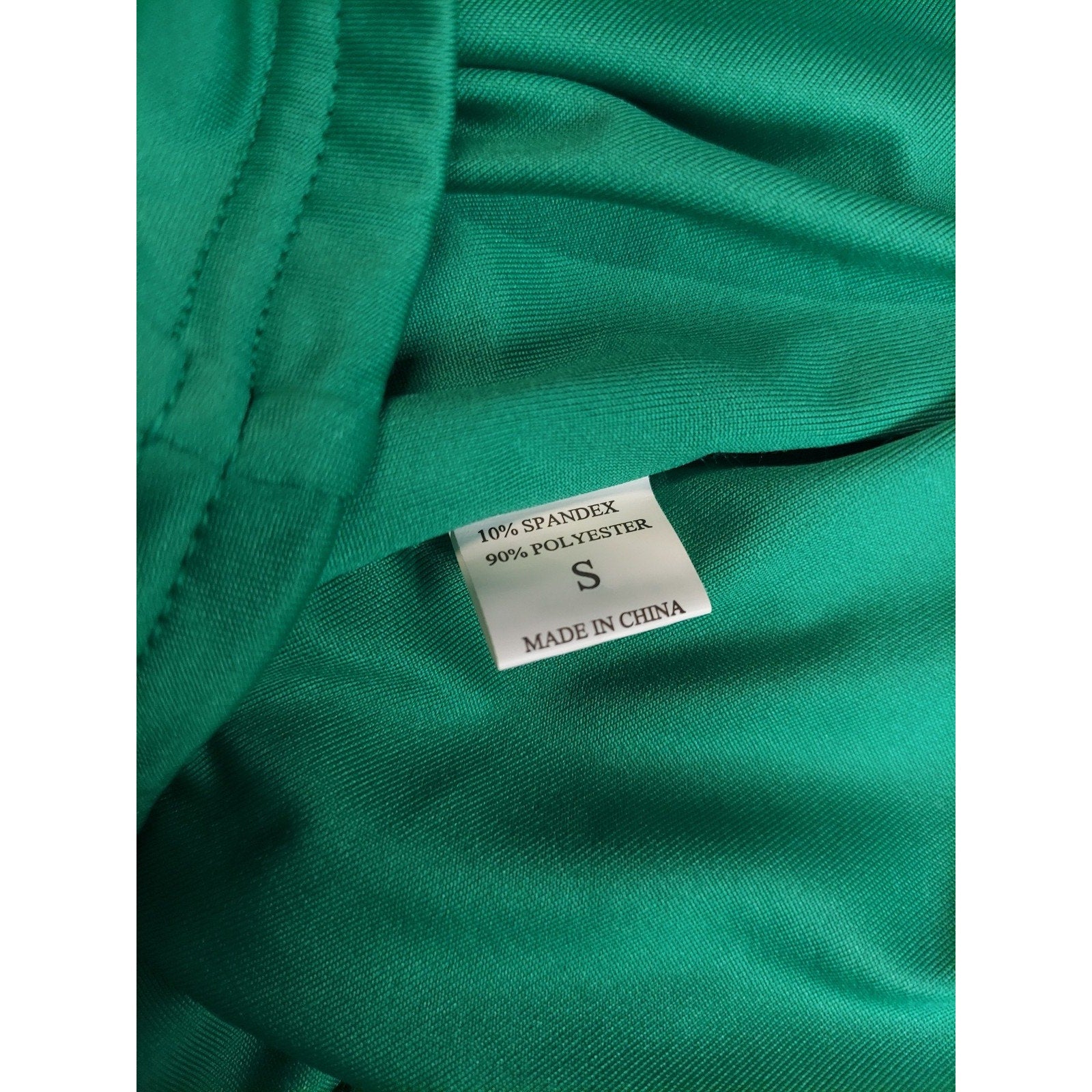 Womens Strapless Ruched Tube Top Shirt Size S Green Spandex Polyester