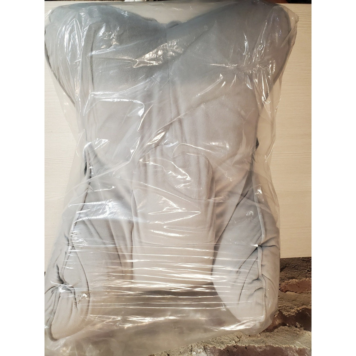 Lumbar Support Pillow Back Cushion Car Seat Office Chair Grey Adjustable Strap