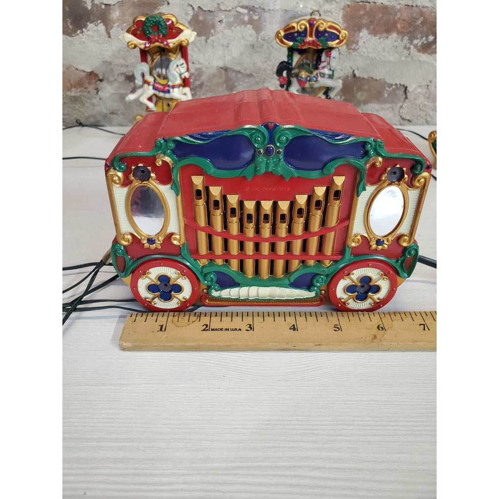 Mr Christmas Holiday Carousel Animated Musical Calliope Organ Horses Display Set