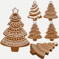 Ferrochef Christmas Tree Gingerbread Felt Placemats Set of 6 Holiday Decor