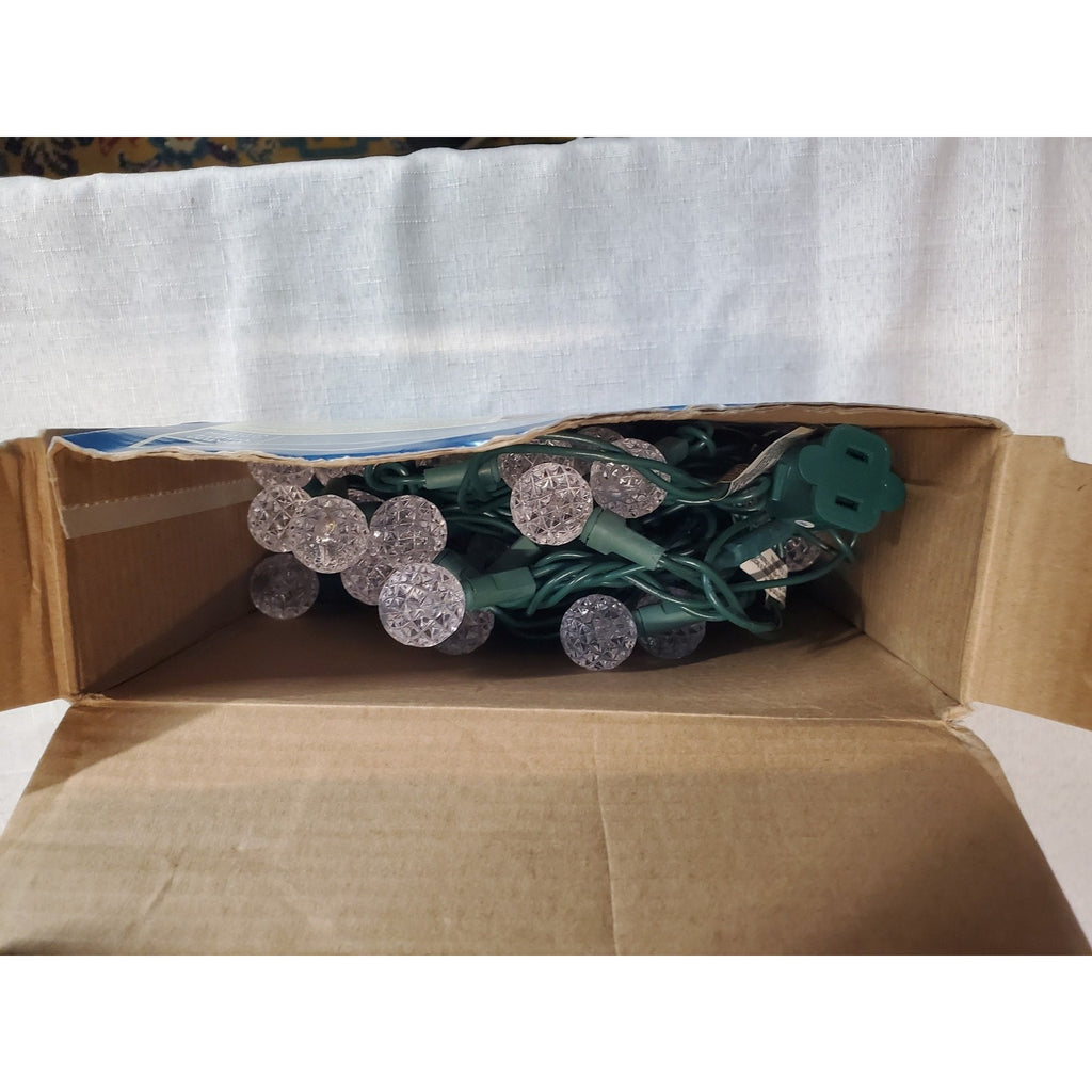 Holiday Time LED G8 Light Set 60 Count Warm White Green Wire Energy Star