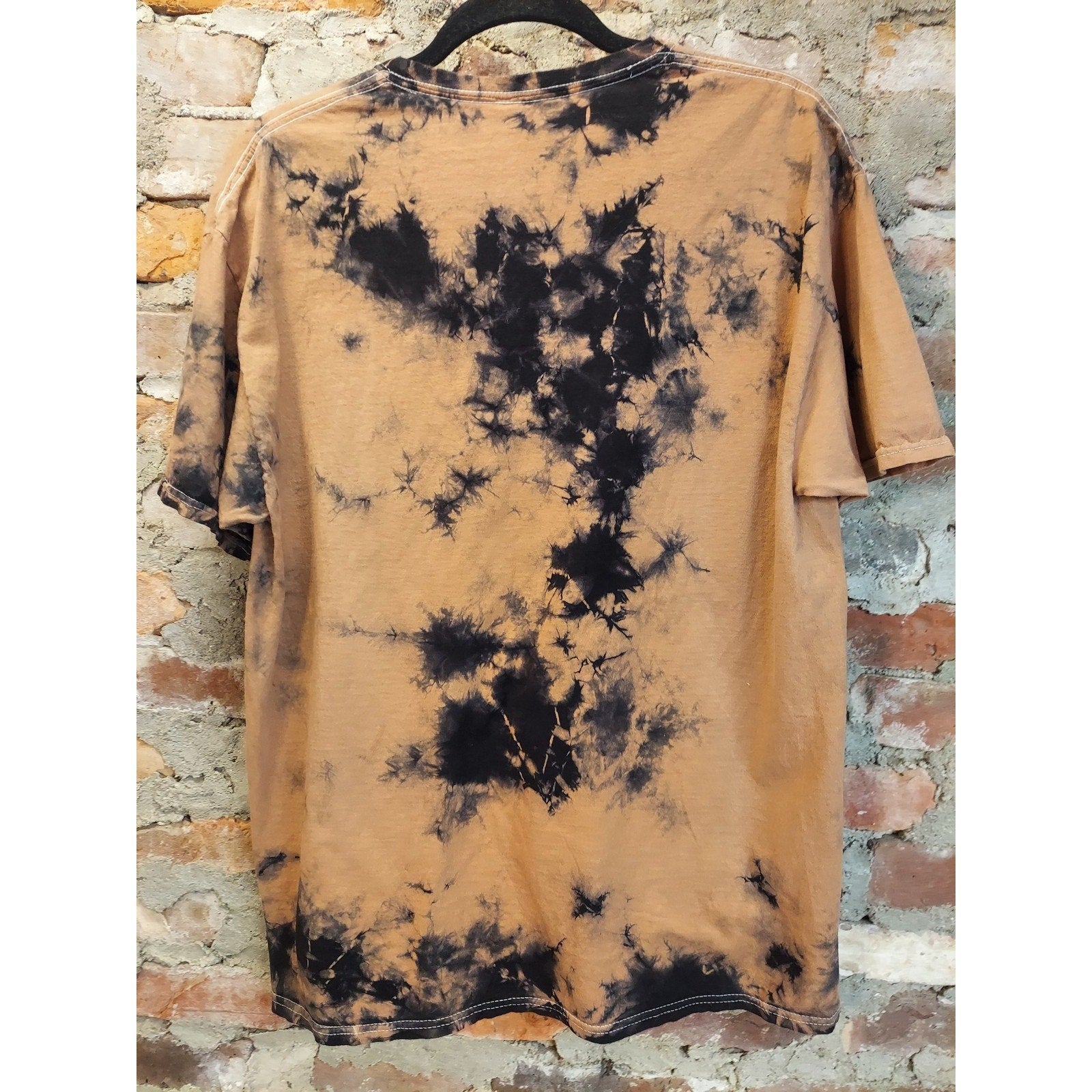 My Hero Academia Mens Katsuki Bakugo T Shirt L Tie Dye Quirk Explosion Brown