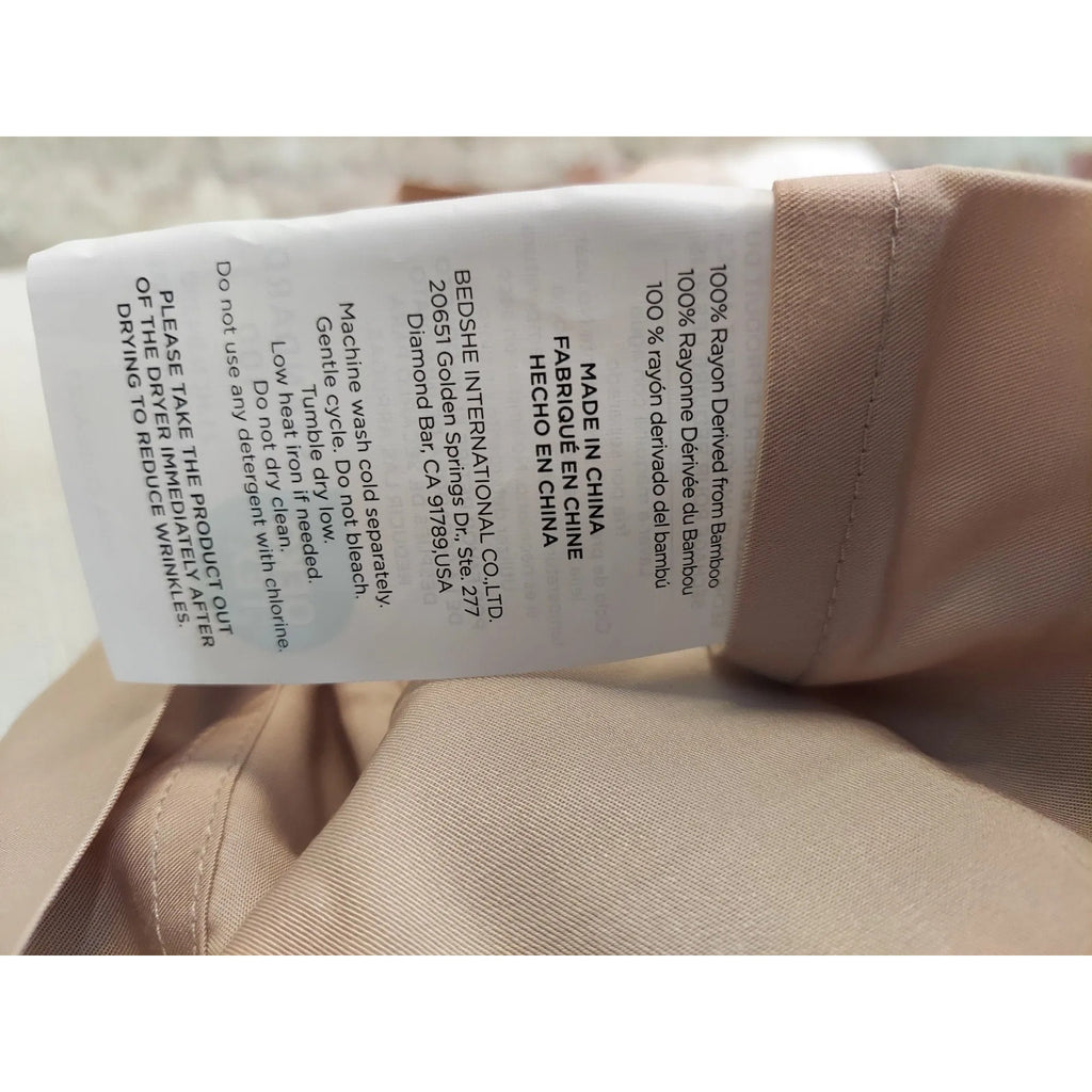 Bedsure 100% Bamboo Rayon Pillowcase Pillow Sham Tan Soft Cooling Luxury Bedding