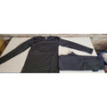 PISIQI Youth Thermal Underwear Set Sz 10Black Long Sleeve Polyester Spandex Base