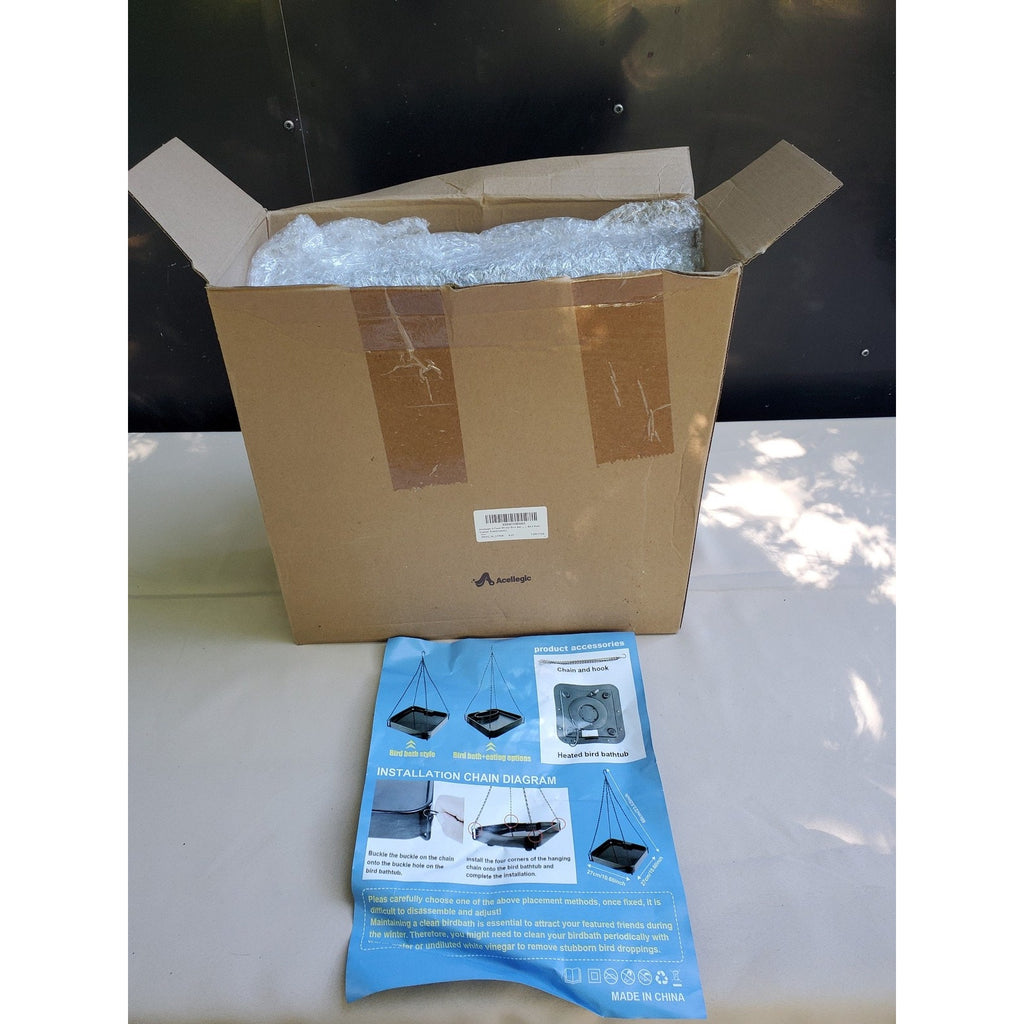 Acellegic Heated Bird Bath Winter Outdoor Deicer Extension Cord Cover Tape