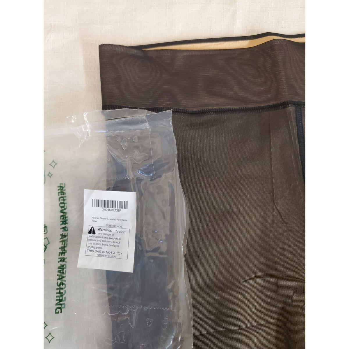 YSense Womens Fleece Lined Leggings Pants 3XL 4XL Black Warm Thermal Stretchy