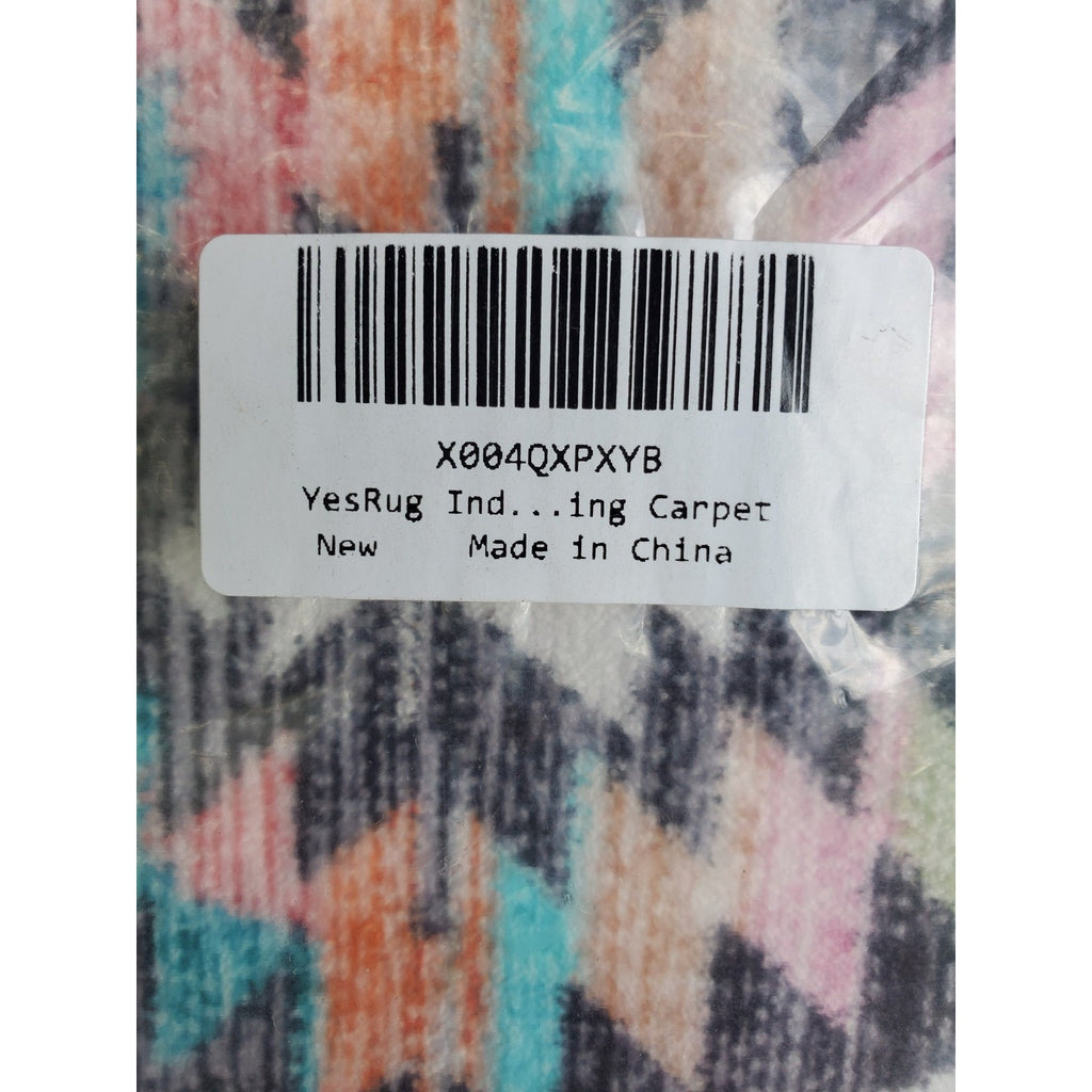 YesRug Geometric Tribal Accent Area Rug Mat 2x3' Diamond Multicolor New Boho