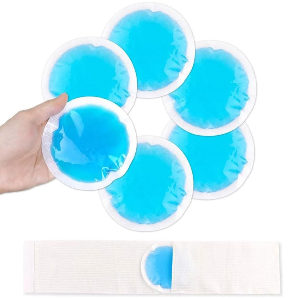 newgo Soft-Sided Round Gel Pack Hot Cold Therapy Reusable 6 Pack 4.3 Inch Pain