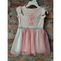 Young Hearts Girls Dress 12M Pink White Ballet Slippers Tutu Sparkle Ruffle