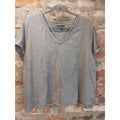 Rock & Republic Womens T-Shirt XXL Gray V Neck Short Sleeve Casual Relaxed Fit