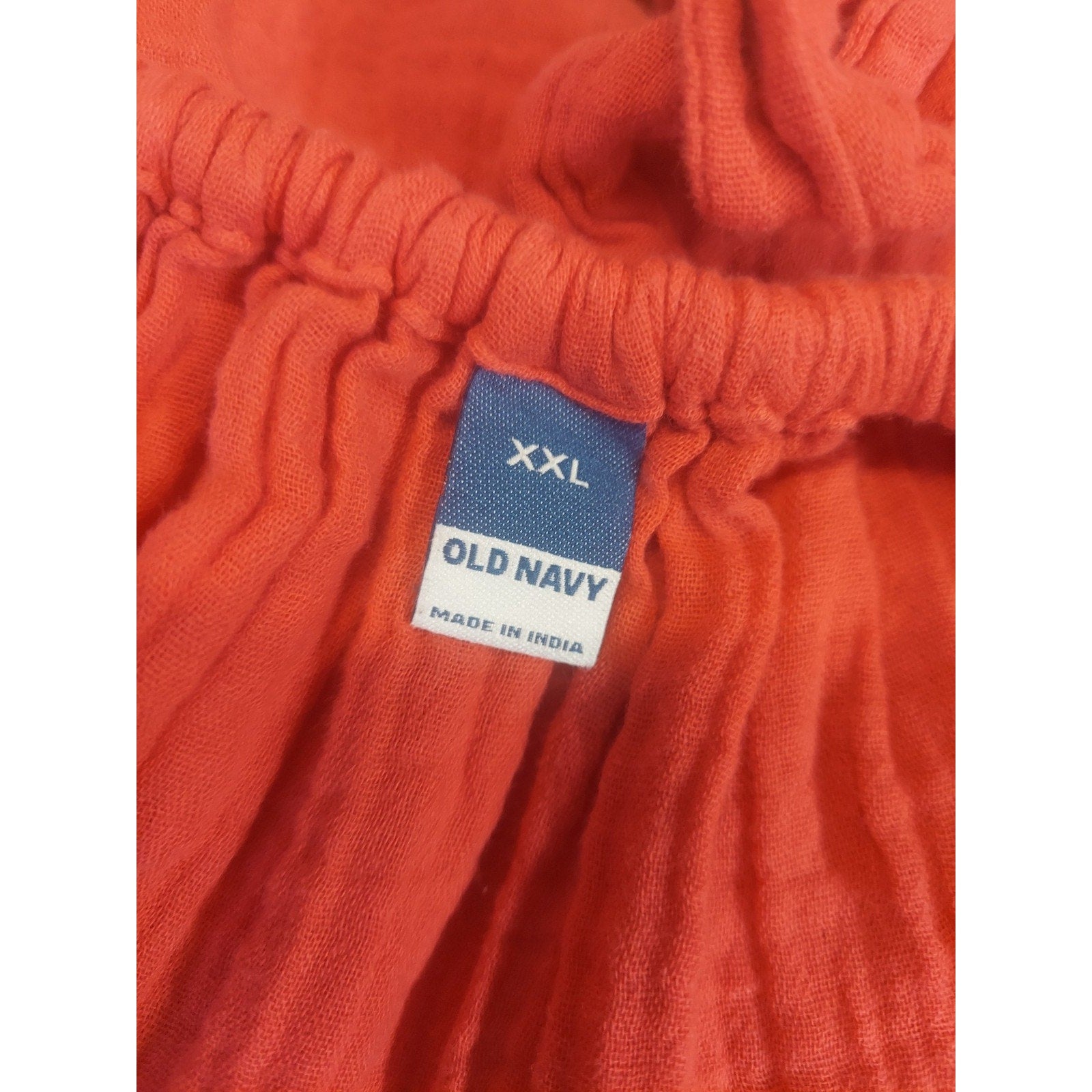 Old Navy Womens Flutter Sleeve Top XXL Pink Crinkle Gauze Peasant Smocked