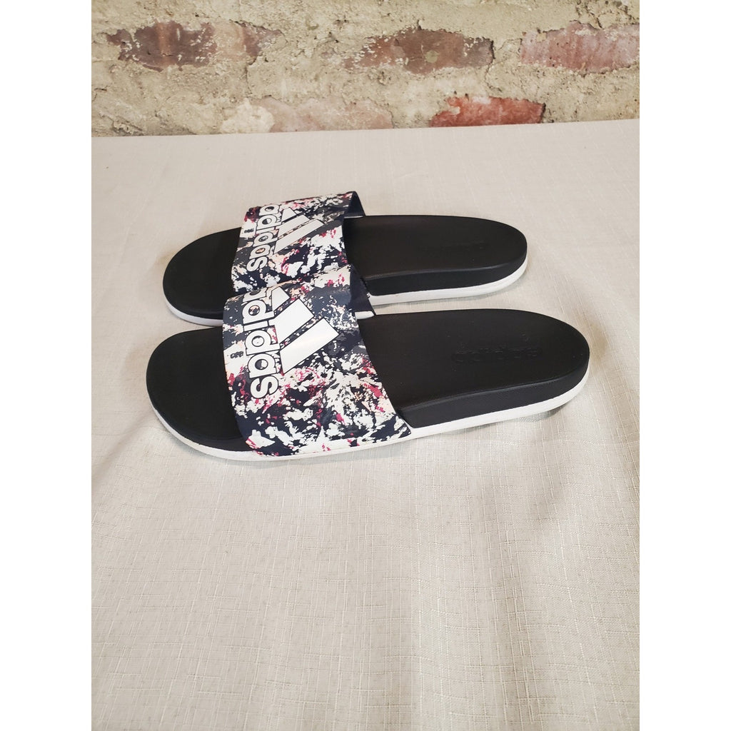 Adidas Mens Slides Size 8 Tie Dye Multicolor Pool Beach Casual Athletic Sandal