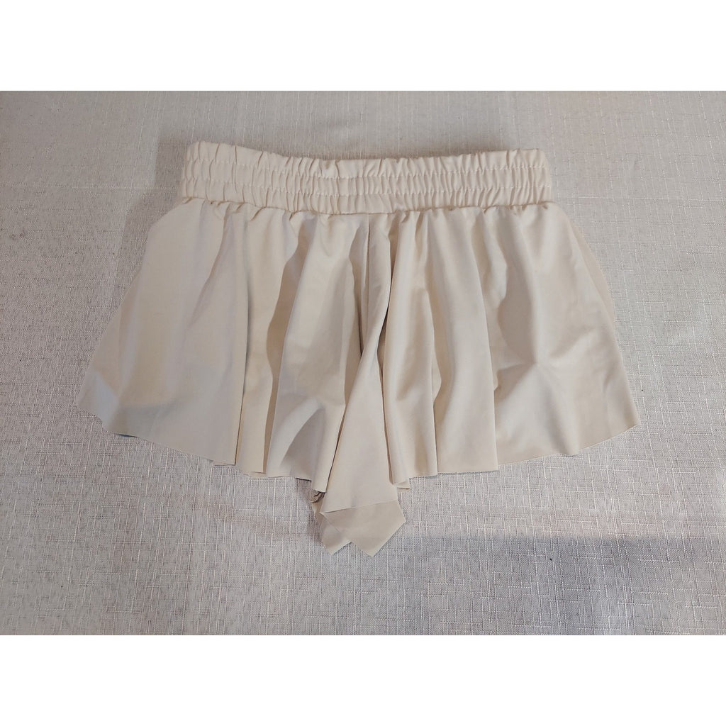 Btween 2 Pack Active Girls Skort Shorts Size 3T Beige NWT Elastic Waist