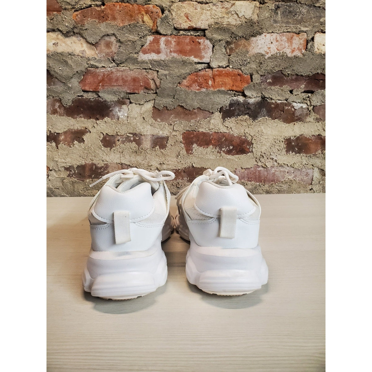 HOGENT Womens Chunky Platform Sneakers US 8.5 White Athletic Casual Shoes