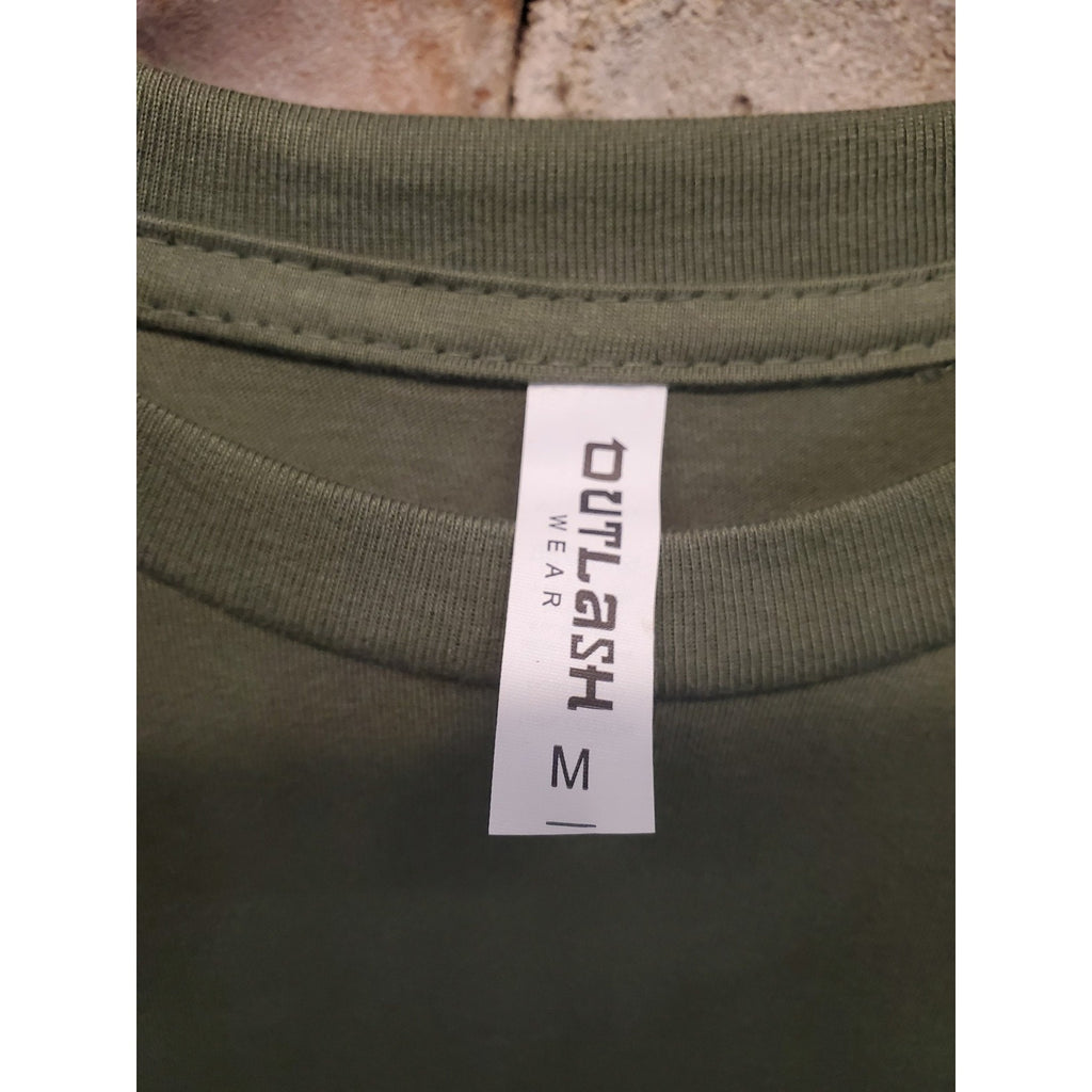 Outlash Wear Mens T Shirt M Olive Green Funny Graphic Tee Under New Management