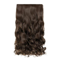 Hair Extension Clip In Long Wavy Dark Brown  Hair Piece