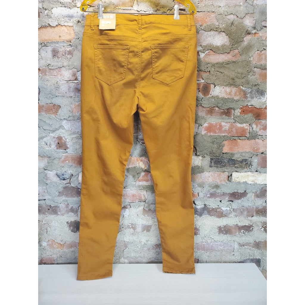 Route 66 Womens Jeggings Size 14 Mustard Mid Rise Skinniest Leg