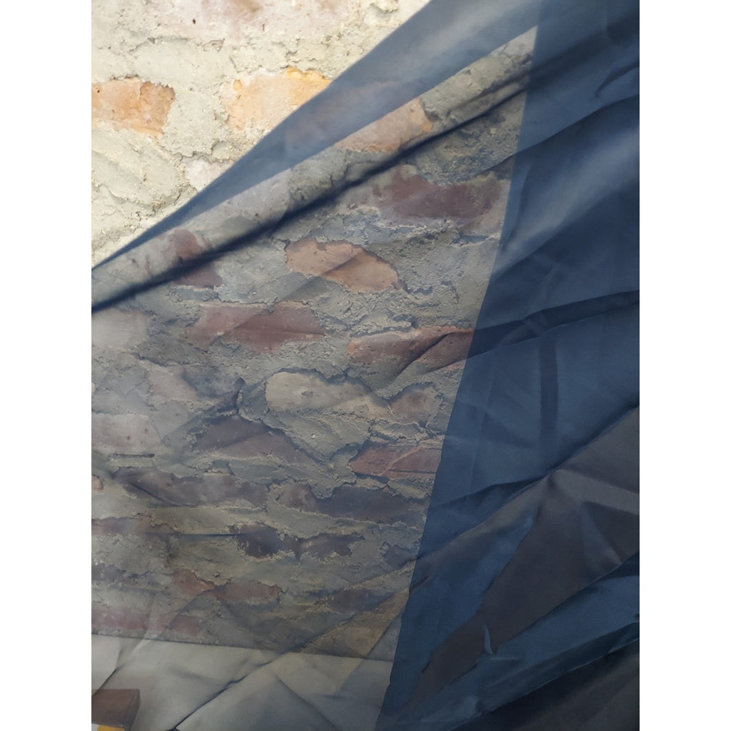 Sheer Curtain Panel Navy Blue Light Filtering Window Treatment 84 inches long