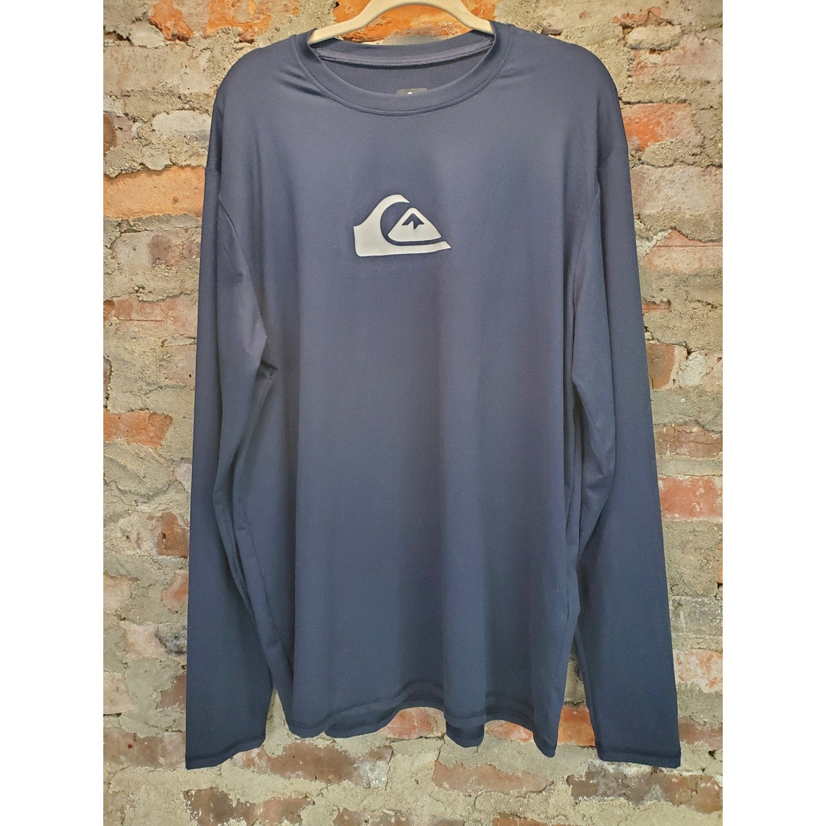 Quiksilver Mens Long Sleeve Crew Neck Shirt XL Navy Athletic Performance