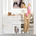 Retractable Baby Pet Gate Mesh Roll Up Safety Child Dog Cat Pet Door 87cm White