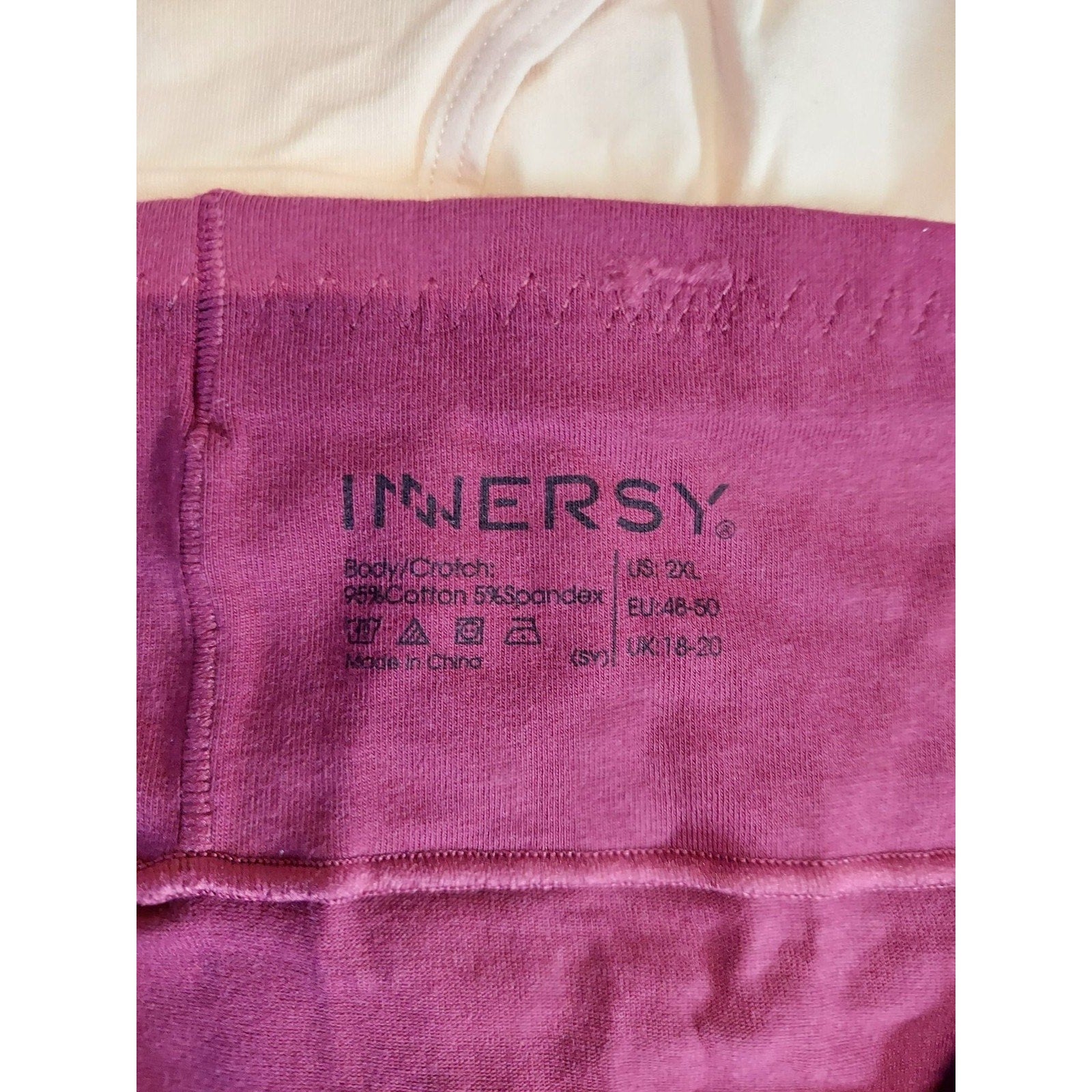 INNERSY Womens High Waist Cotton Panties 2XL Lot of 4 Multicolor Briefs