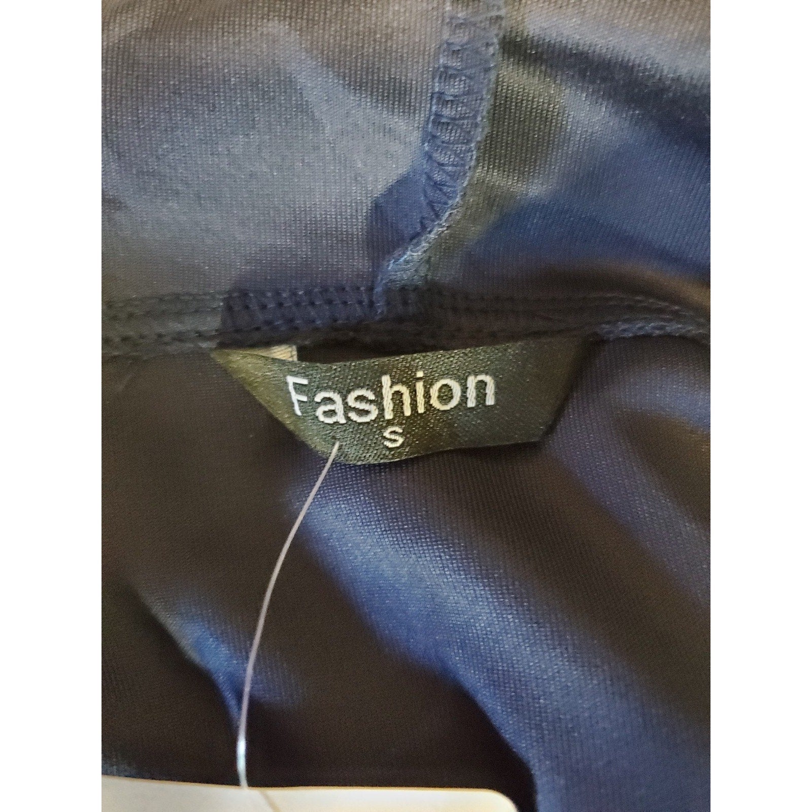 Fashion Hoodie Pullover S Navy Blue Snap Button Hooded Front Pocket