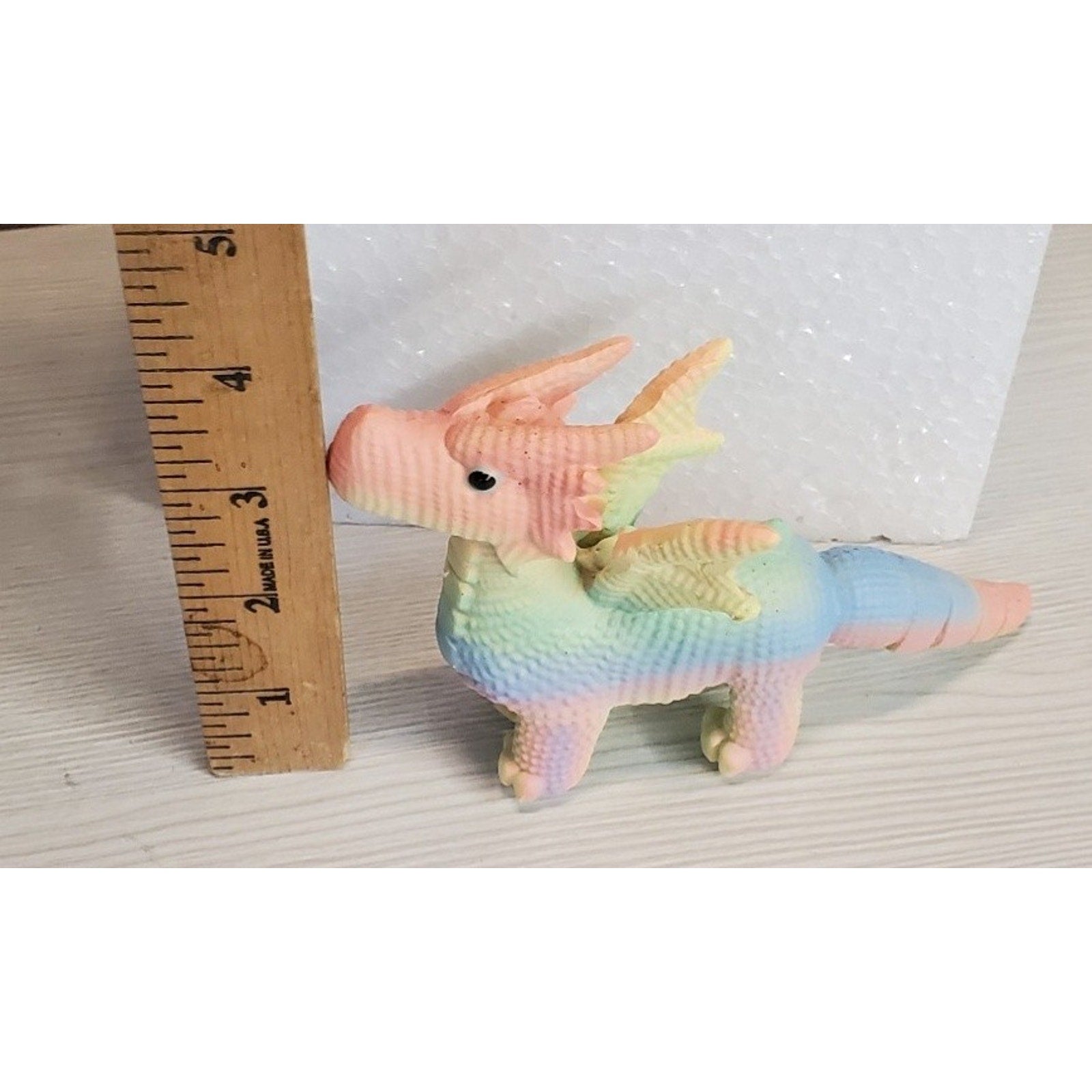 Dragon Figurine Pastel Rainbow Cute Kawaii Fantasy Collectible Statue Decor