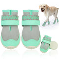 Dog Shoes All Weather Reflective Paw Protectors Anti Slip Sole Size 7 Mint Gray