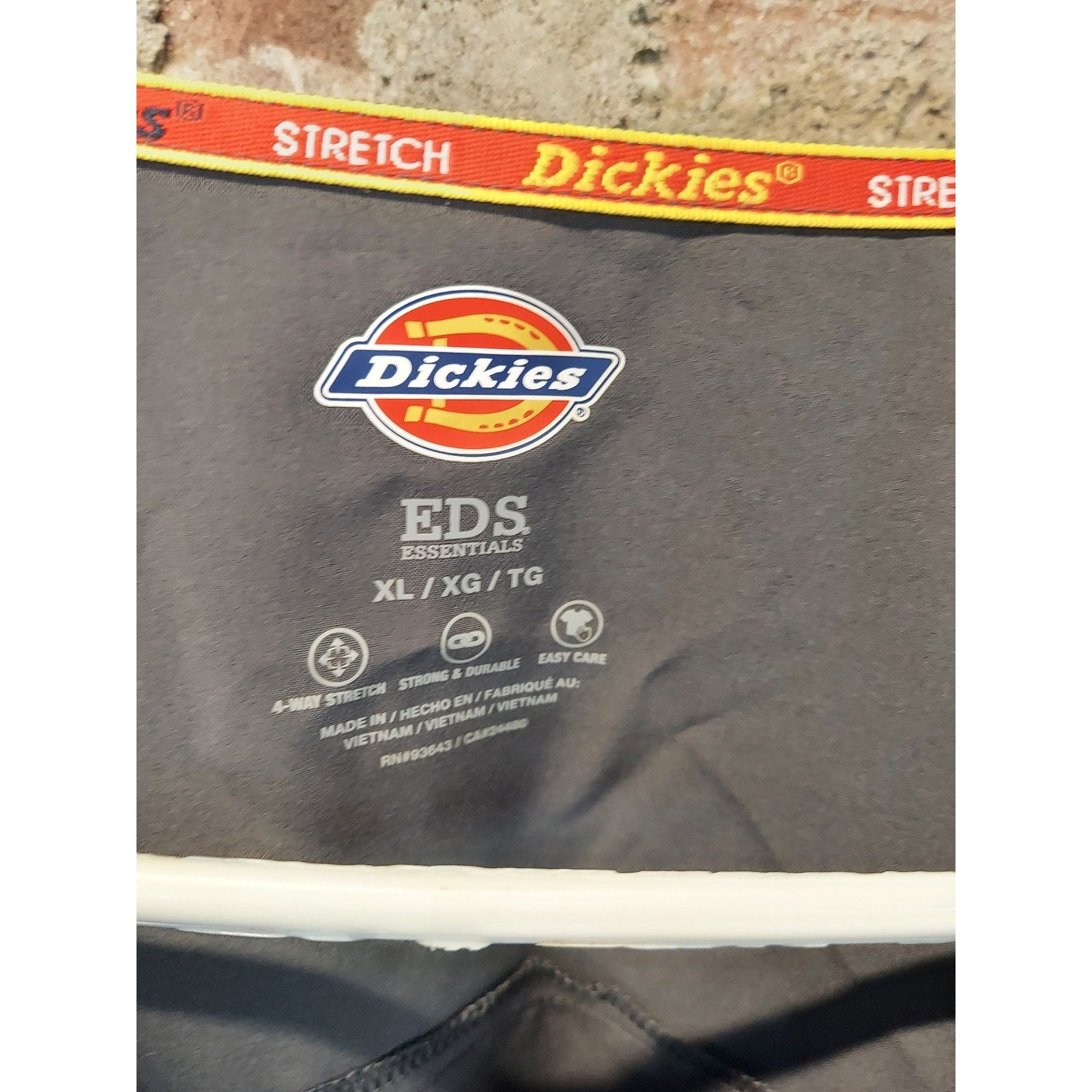 Dickies Womens Scrub Top XL Gray EDS EDS Essentials Stretch Crossover V Neck