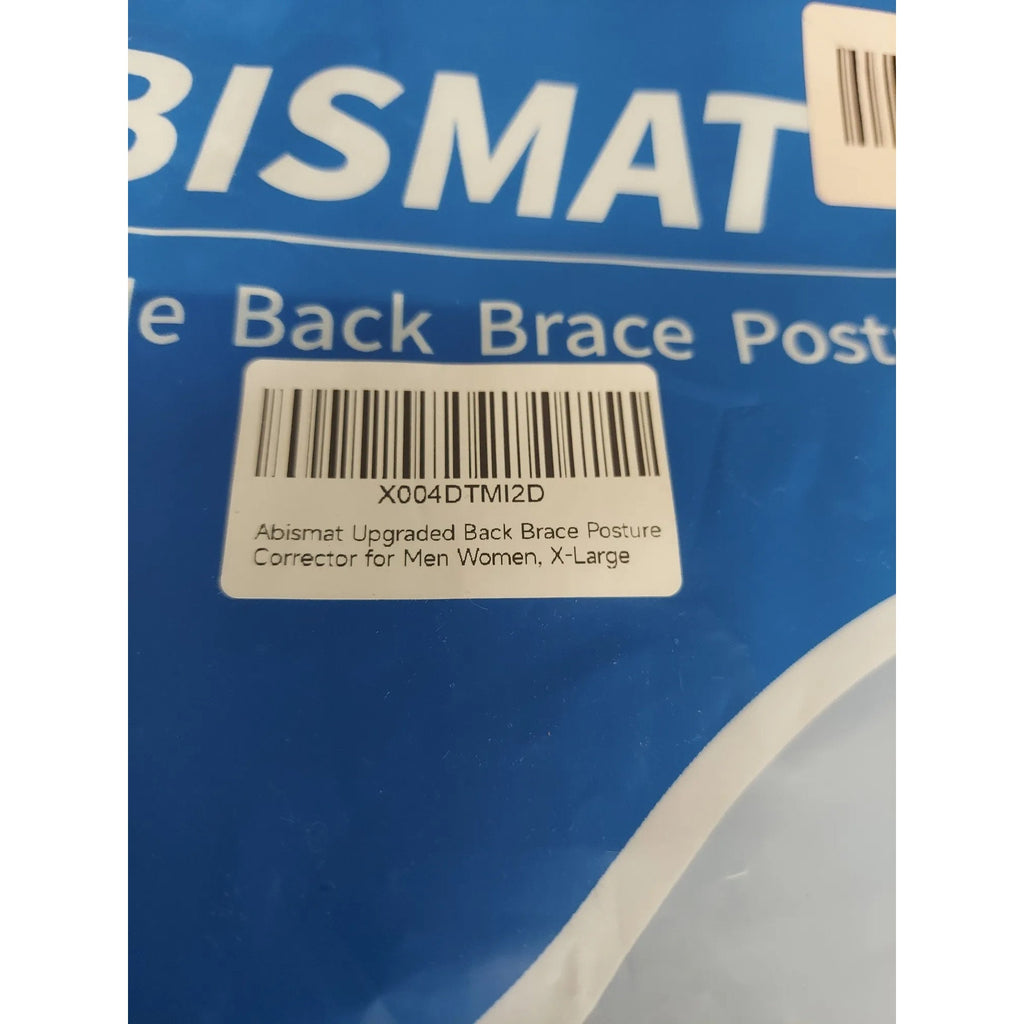 Abismat Back Brace Posture Corrector Adjustable Mens Womens Support XL Black