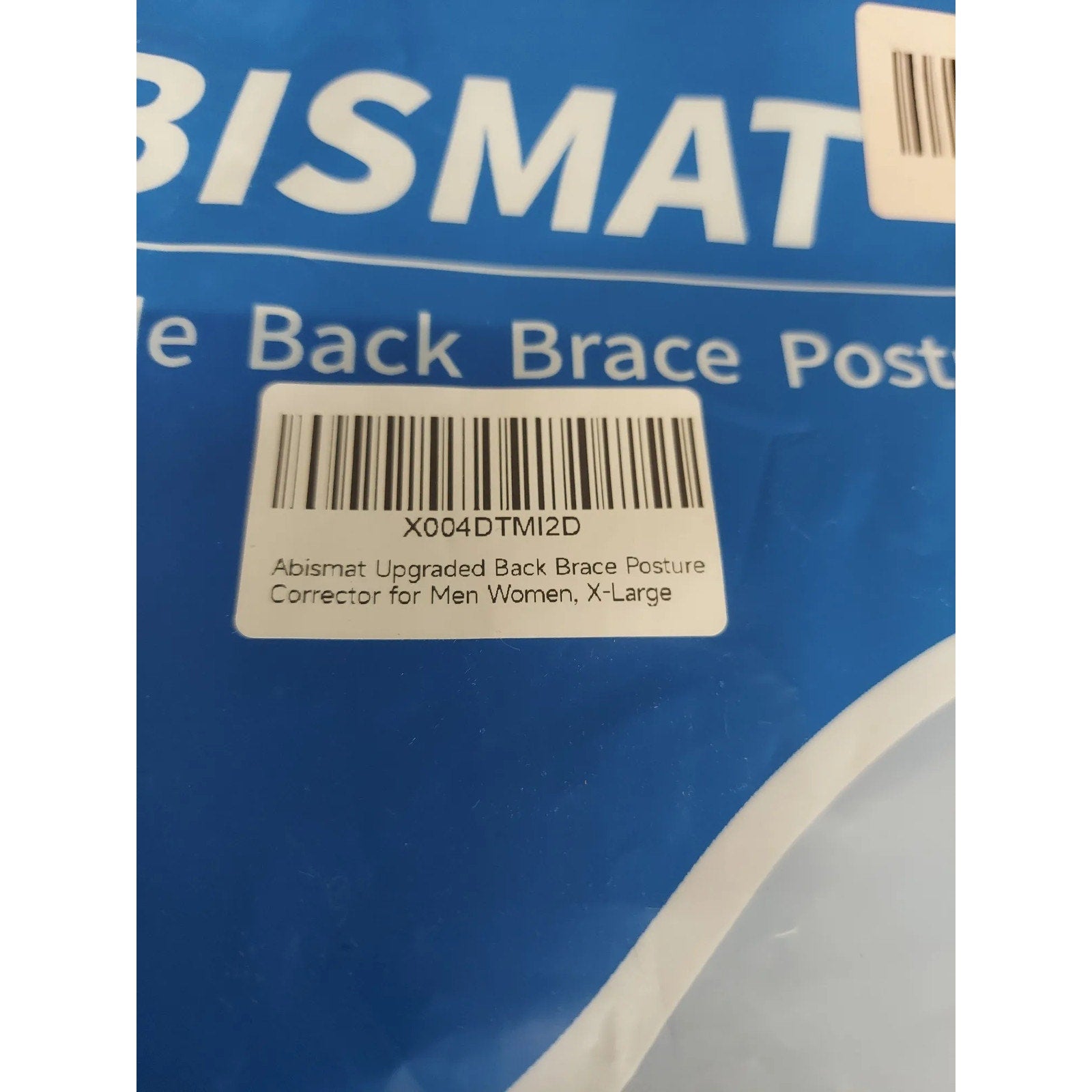 Abismat Back Brace Posture Corrector Adjustable Mens Womens Support XL Black